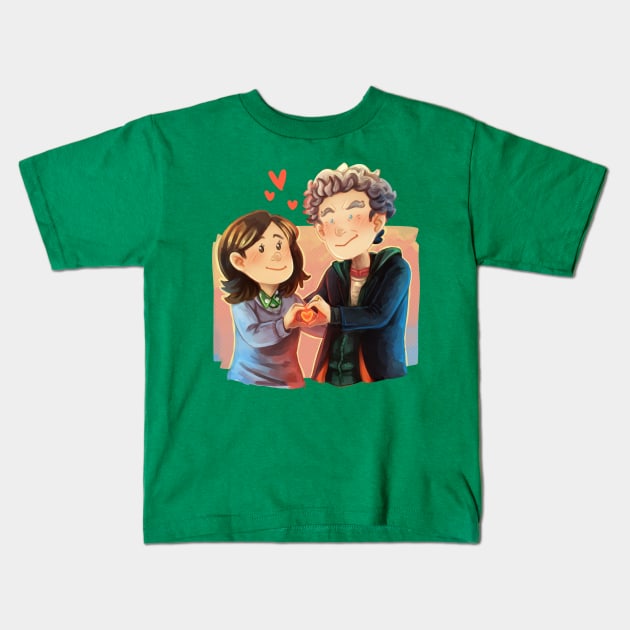 Whouffaldi hearts Kids T-Shirt by staypee